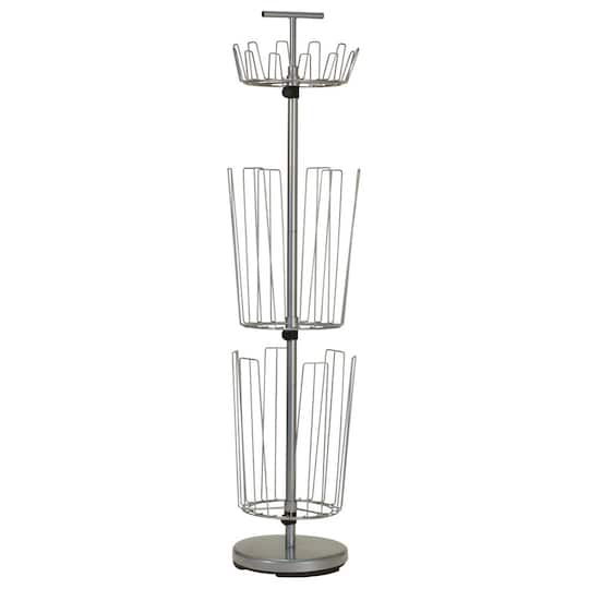 Household Essentials 3-Tier Adjustable Revolving Shoe Rack